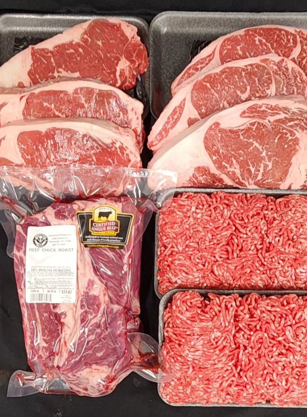 Premium beef bundle showcasing our quality cuts