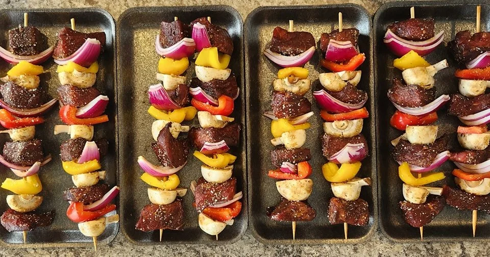 Delicious grilled kebabs showcasing our quality meats